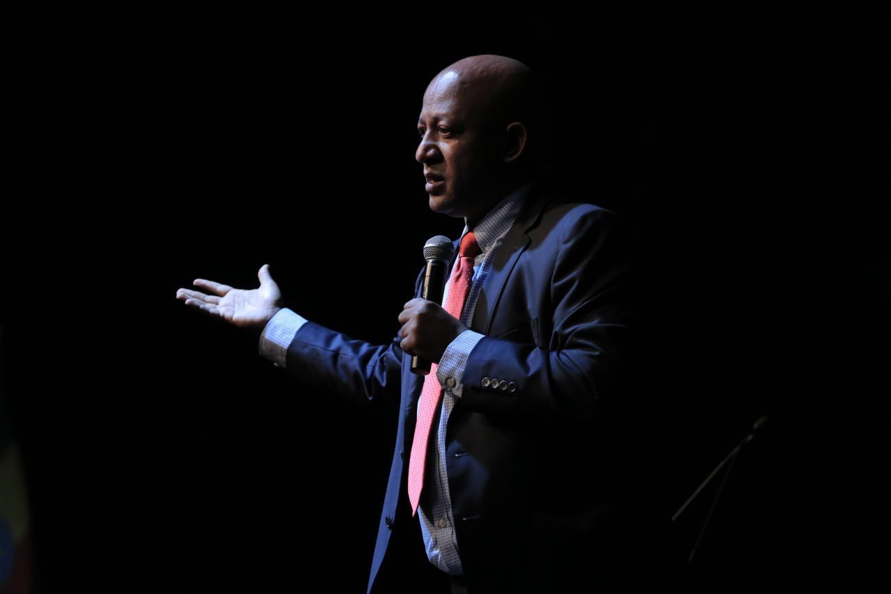 Dr Mehret Debebe on stage