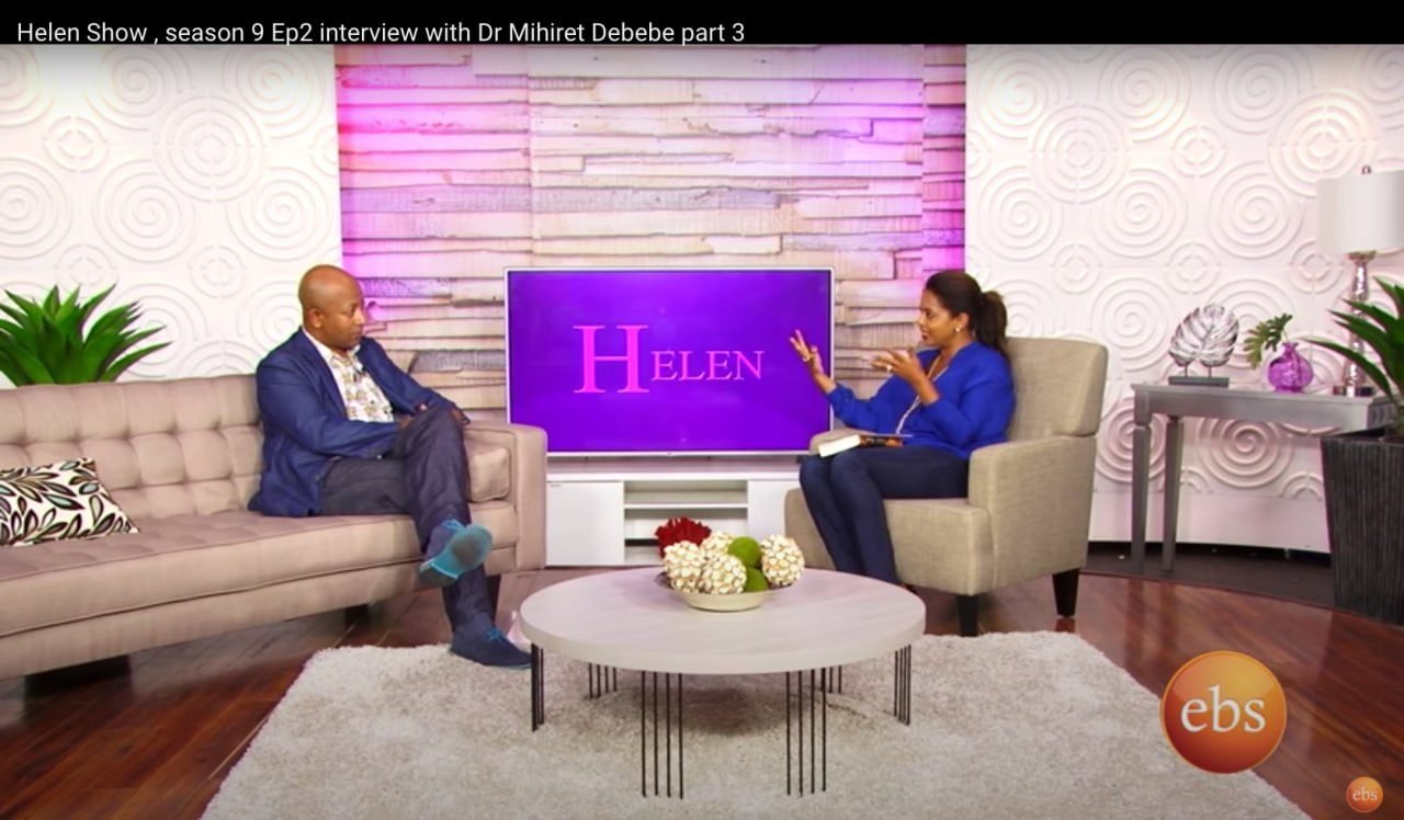 Dr Mehret Debebe in a televised interview